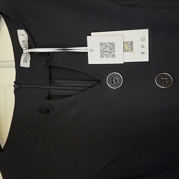 Grace Karin Dress 3/4 length sleeved; Size: XXL, Color: Black - Picture 4 of 12